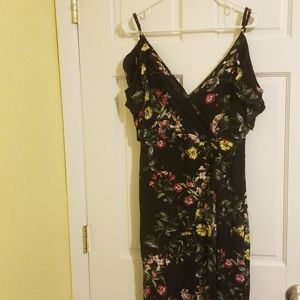 Off the shoulder hi low floral dress